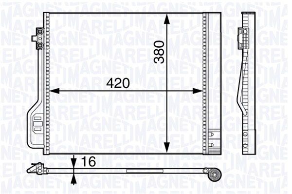 MAGNETI MARELLI Конденсатор, кондиционер 350203711000